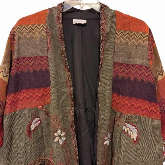 Soft Surroundings Izmir Tapestry Patchwork Boho Cardigan Jacket - Size 2X - Picture 4 of 7